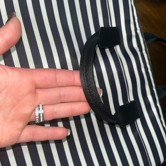 Kate Spade black and and white bag tote laptop bag travel - Picture 8 of 13